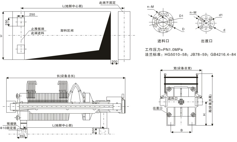 全自動水沖洗隔膜壓濾機(jī)(圖1)